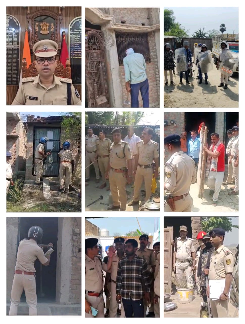 मोतिहारी में 100 से ज्यादा अपराधियों के घर कुर्की जब्ती,एसपी स्वर्ण प्रभात के आदेश पर हुई कारवाई