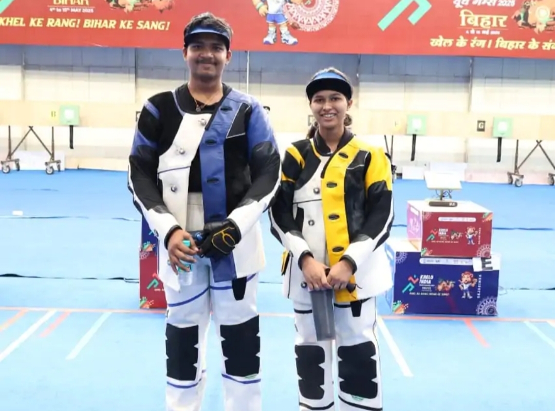 बिहार की शूटर्स जोड़ी ने जीता ब्रॉन्ज मेडलः 10 मीटर एयर राइफल मिक्सड टीम यूथ कैटेगरी में बिहार को मिला पहला मेडल